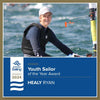 Healy Ryan wins the Youth Sailor of the Year at the 2024 Australian Sailing Awards!