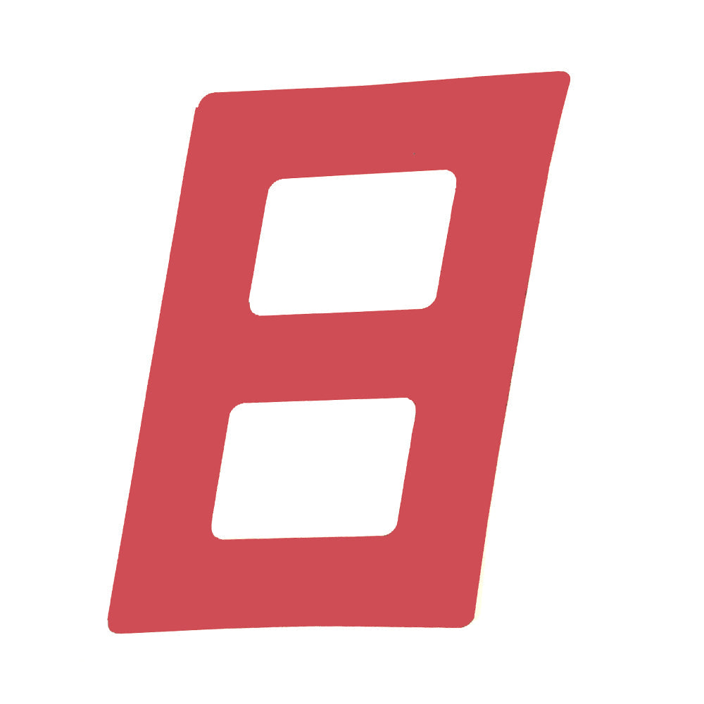 Red digital '8'- ILCA 4 sails