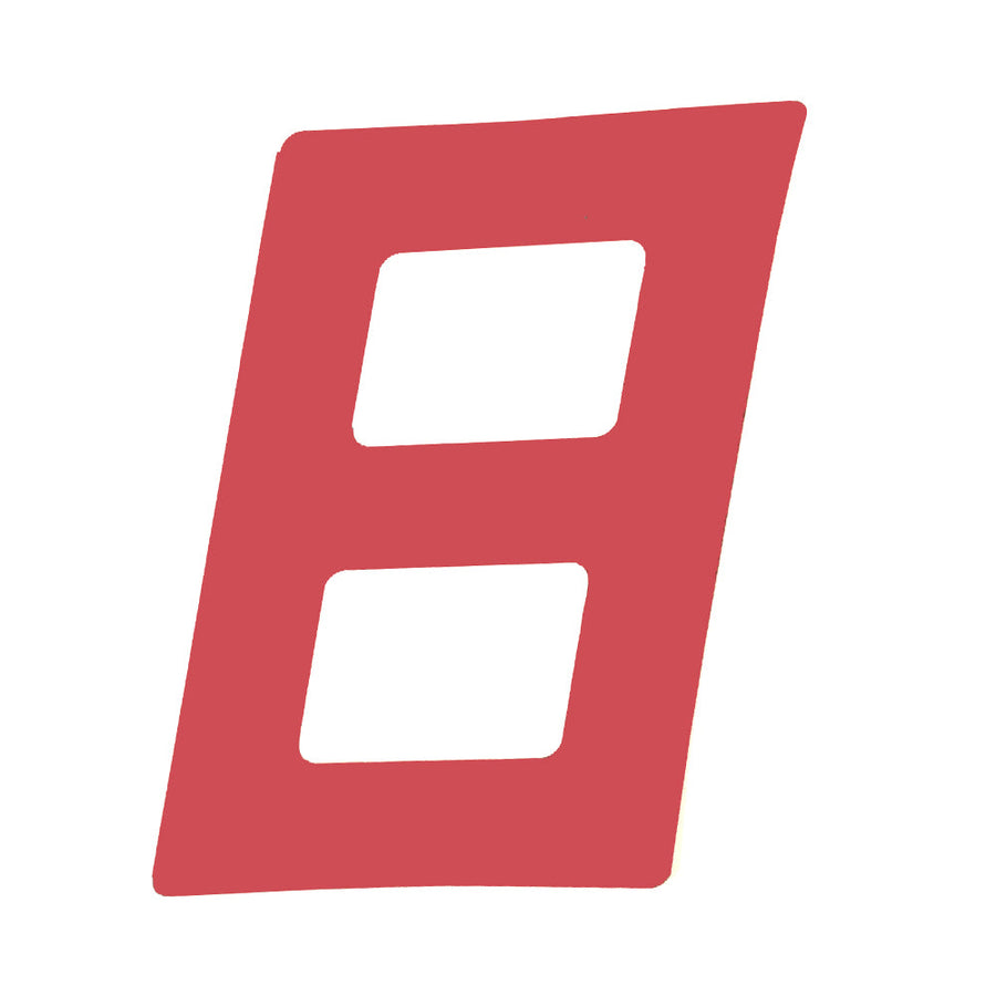 Red digital '8'- ILCA 4 sails