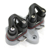 ILCA cam cleat plate - with Harken Micro Carbon II cam cleats