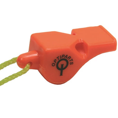 Optiparts plastic whistle with lanyard