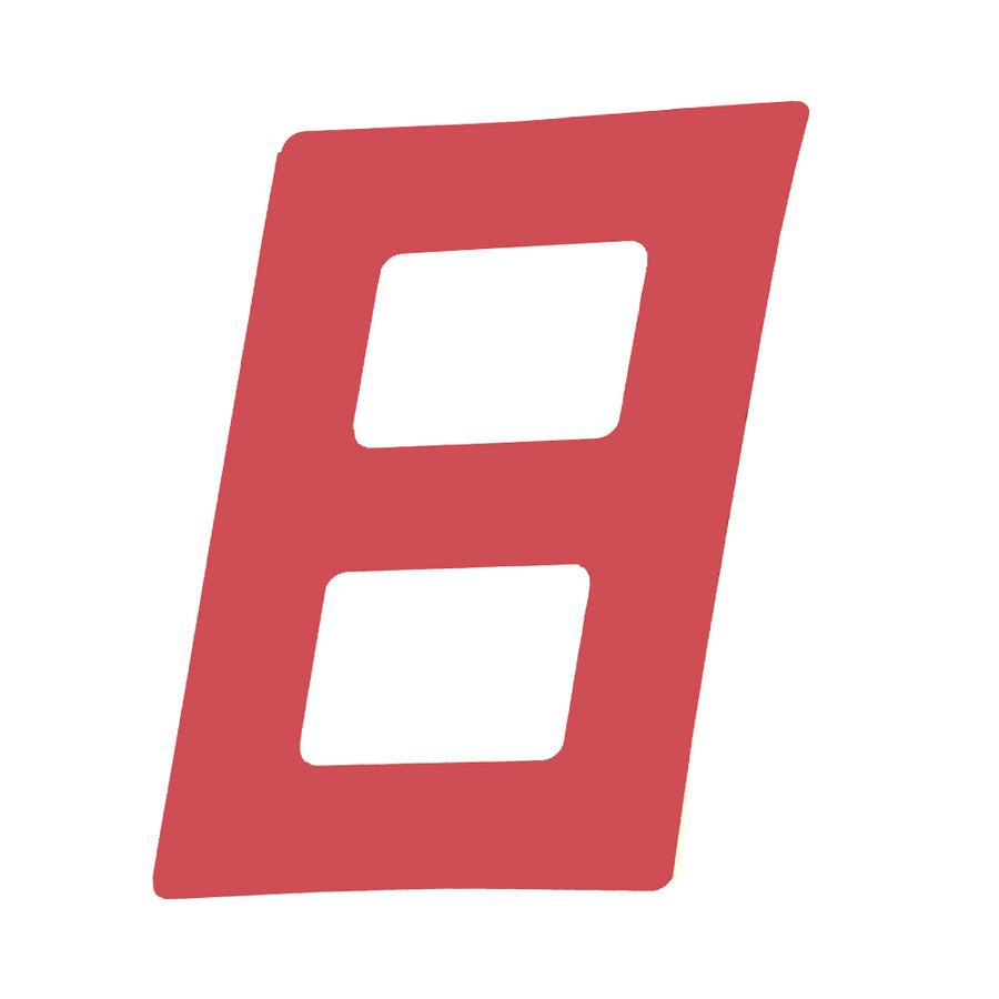 Red digital '8'- ILCA 6 & 7 sails